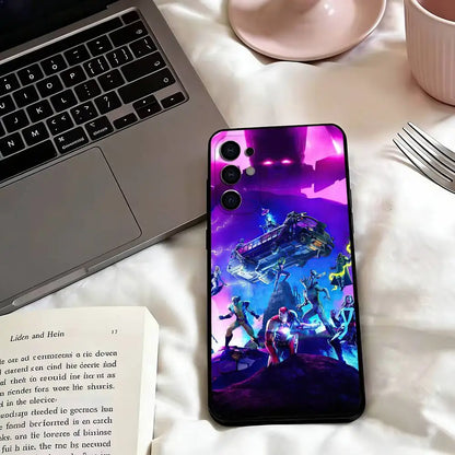 Custodia per telefono Game F-F-Fortnites per Samsung S25,S24,S21,S22,S23,S30,Ultra,S20,Plus,Fe,Lite,Note,10,cover nera