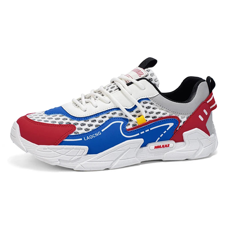 Scarpe sportive da uomo estive in mesh, casual e alla moda, con lacci, per camminare, 2026 nuove sneakers giovani per uso quotidiano e pendolarismo, comode e versatili