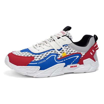 Scarpe sportive da uomo estive in mesh, casual e alla moda, con lacci, per camminare, 2026 nuove sneakers giovani per uso quotidiano e pendolarismo, comode e versatili