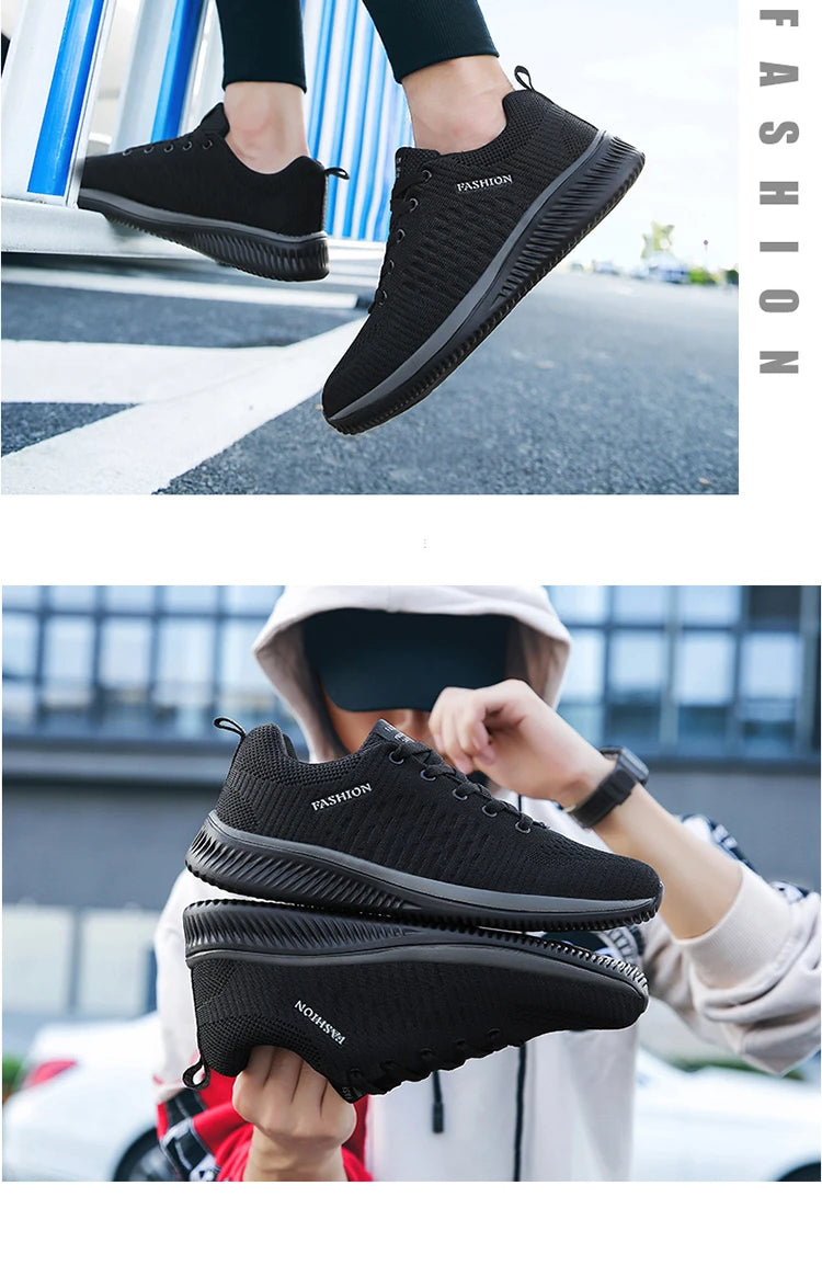 Zapatillas de running para hombre, transpirables, ligeras y cómodas, calzado casual masculino, tenis outdoor slip-on para caminar