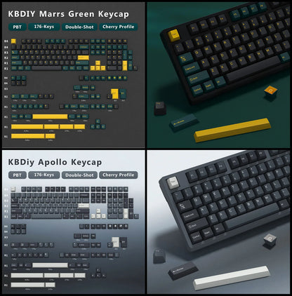 Keycaps KBDiy GMK Illusion perfil Cherry de PBT de doble inyección ISO para kit de teclado mecánico gamer, estilo retro gaming