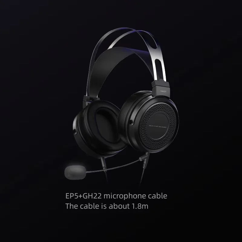 Cuffie cablate SIMGOT EP5 ad alte prestazioni con driver dinamico da 50mm – Headset gaming HiFi, bassa impedenza, alta sensibilità, audio surround 7.1