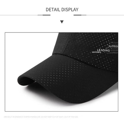 Summer Outdoor Sports Cap Golf Fishing Hat Quick Drying Sun Hat Adjustable Unisex Baseball Cap for Women Men