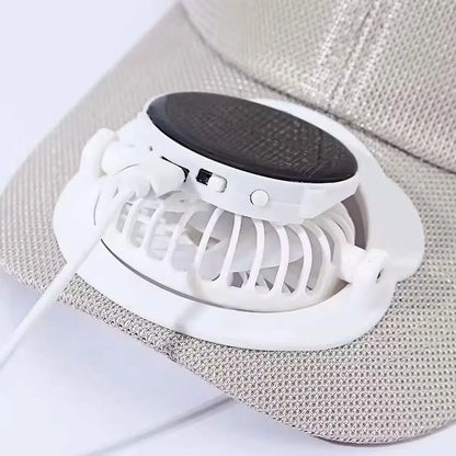 Breathable Sun Hat — Solar Fan, USB Charging