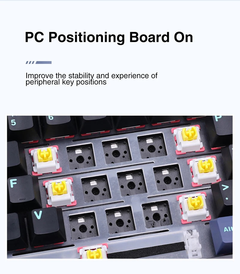 AULA F87 Pro Wireless Mechanical Keyboard 87 Keys Bluetooth 2.4G Wired Gaming Keyboard RGB Hotswap Gamer Non-contact Keyboard