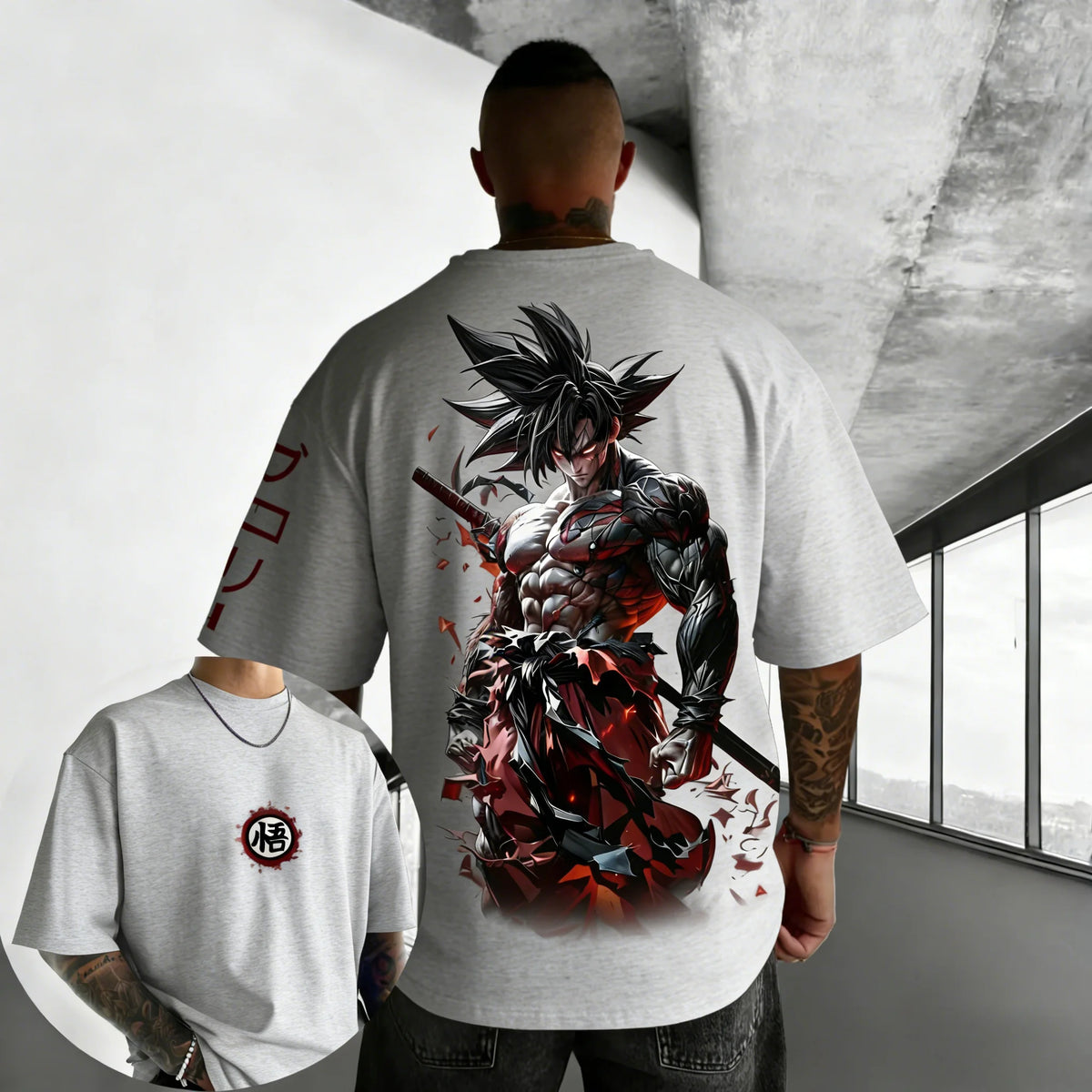 Dragon Ball Anime Oversized Cotton T-shirt 2026 Summer New Goku Printed Unisex Street Hip Hop Loose Casual Short Sleeve Top