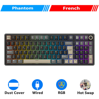Tastiera meccanica cablata RK ROYAL KLUDGE R98Pro Gasket, 98 tasti, RGB, hot-swappable, pulsante pluggable, tastiera gamer con keycap PBT