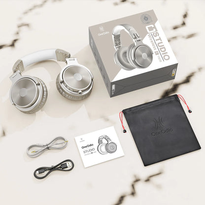 Auriculares gaming inalámbricos OneOdio Pro-M Bluetooth 5.2 HiFi estéreo con micrófono, 110H de autonomía, graves profundos y diseño plegable circumaural