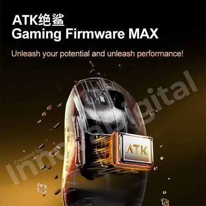 Mouse gaming wireless ATK Dragonfly A9 Ultimate A9 Air PAW3950 ultraleggero ergonomico e-sport per gamer FPS CSGO A9 Ultra