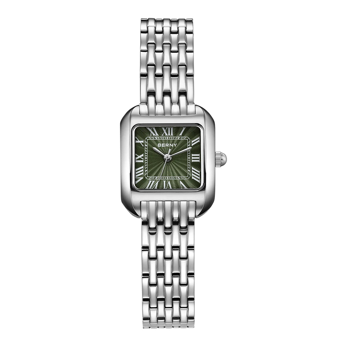 BERNY Luxury Brand Women's Watch New In High Quality S/S Square Ladies Quartz Watches Fashion Elegant Business Wristwatch
