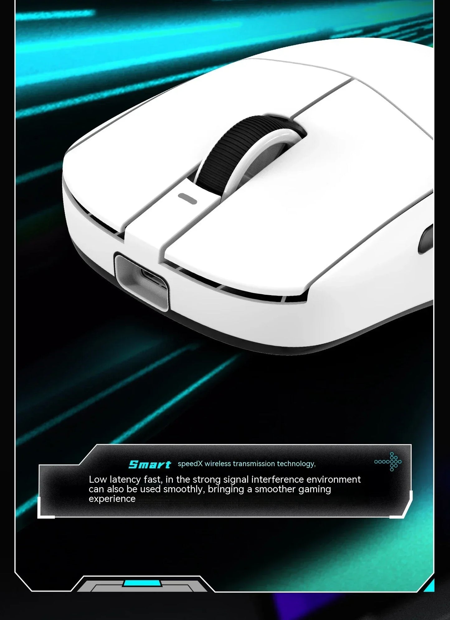 Ratón inalámbrico gaming VXE Dragonfly R1 Pro con sensor Paw3395, Nordic 52840, 2khz, Smart Speed X, baja latencia, para oficina y PC