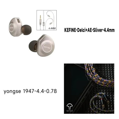 Kefine X ANGELEARS Delci AE 10mm DLC+PU Diaphragm Dynamic Driver IEMs Hi-Fi I n-ear Earphone with Two Tuning Style