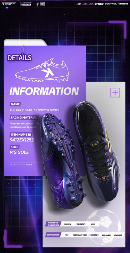Kelme Kangaroo Leather MG Soccer Shoes Professional Match Sports Football Shoes Outdoor Anti-Slip Football Boots
