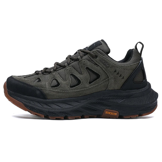 ‌Hikeup Men's Outdoor Hiking Shoes Lightweight Energy Return Trekking Walking Sports Shoes with Strong Grip & Support