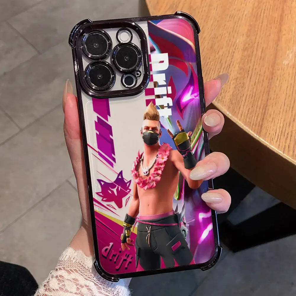 Cartoon Games F-Fortnite Plating Phone Case For Xiaomi 15T 15 14 13 Poco M7 F7 F4 F5 X7 X6 X5 Pro Ultra 4G 5G Anti Fall Airbag