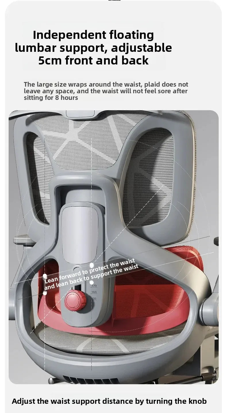 Sedia da ufficio e gaming ergonomica Air Titan Full Mesh per computer, con supporto lombare a tre zone e design ad alta ventilazione per scrivania da studente