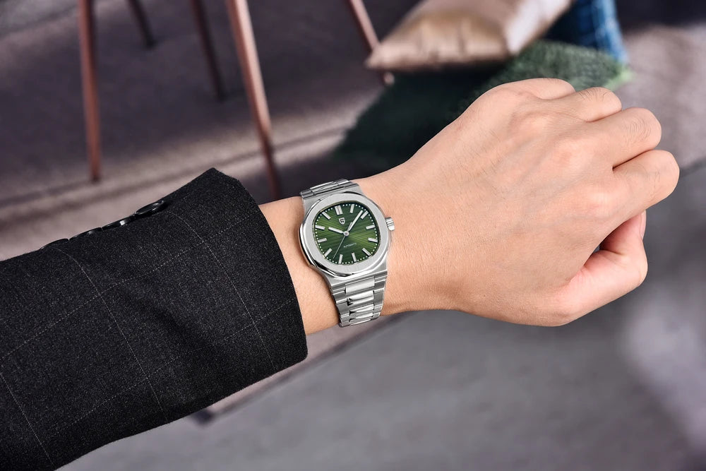 PAGANI DESIGN 2026 Nuovo orologio automatico di lusso da uomo, orologio da polso meccanico in acciaio inossidabile con vetro zaffiro, quadrante tonneau 40MM