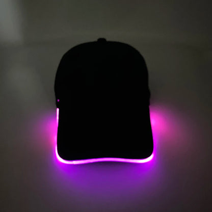 Gorra de béisbol luminosa LED de moda, gorra hip hop iluminada para bar y club, gorra fluorescente para hombre y mujer, accesorios para DJ, baile y disfraces