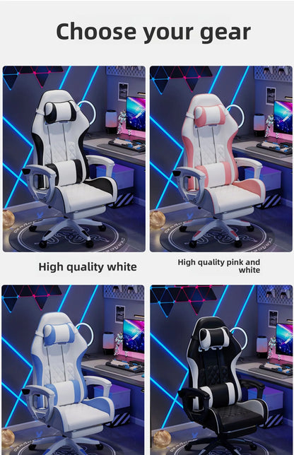 Silla gaming masculina para e-sports, cómoda para estar sentado durante períodos prolongados; silla de ordenador reclinable para momentos de ocio, con respaldo