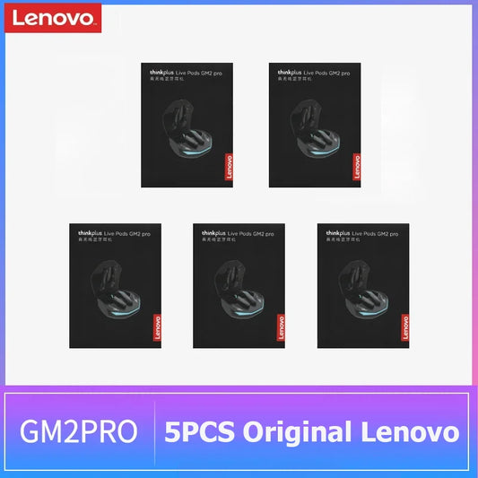 5PCS Original Lenovo GM2 Pro TWS Wireless Headphones Bluetooth 5.3 Earphones Touch Control HD Earbuds Sports Headphone with Mic