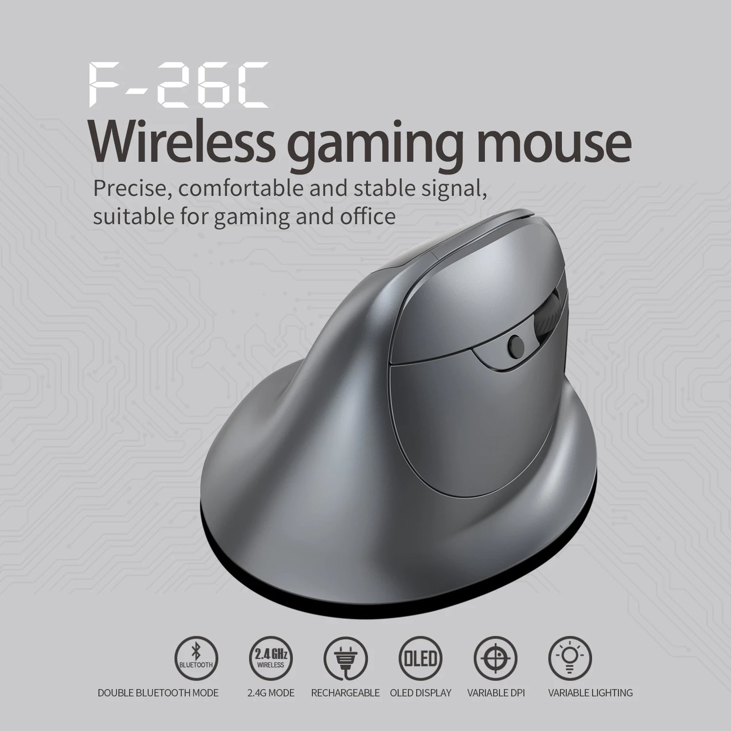 Lefon F33/F26C/F35B Trackball Mouse/ Bluetooth Ergonomic Mouse 2.4G Wireless Rechargeable Rollerball Mice for PC Office Drawing