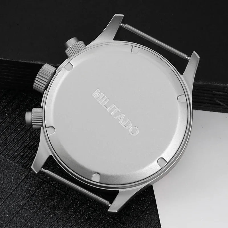 Orologio cronografo al quarzo Militado VK61 VK67, 39mm, cassa in acciaio inox 316L, 3 quadranti, impermeabile 100M, orologio militare multifunzione