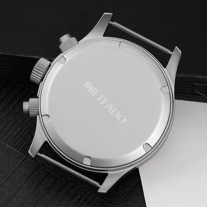 Orologio cronografo al quarzo Militado VK61 VK67, 39mm, cassa in acciaio inox 316L, 3 quadranti, impermeabile 100M, orologio militare multifunzione