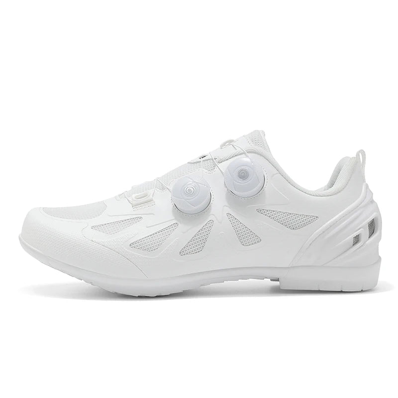 Zapatillas de ciclismo de montaña para hombre sin cierre, sin calas, para bicicleta de carretera RB Speed; zapatillas de ciclismo sin calas, tipo sneaker, para pedales planos MTB, mujer