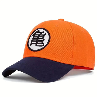 Dragon Ball Son Goku Unisex Gui Wu-broderede baseballkasketter til forår og efterår – justerbare fritidshatte til udendørs brug – solbeskyttelseshatte