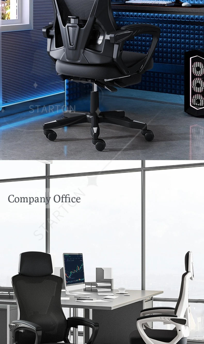 High Density Sponge Mesh Office  New Design Home Office Furniture Comfortable  Chair with Footrest