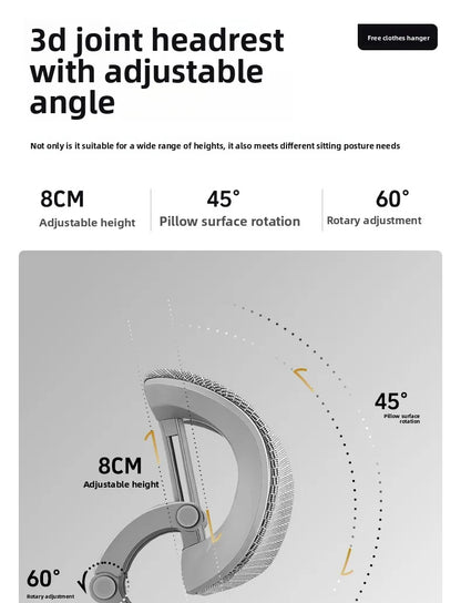 Silla ergonómica minimalista portátil con reposabrazos 10D, silla para ordenador, silla de oficina, silla de estudio, silla gaming, resistente a la gravedad y duradera