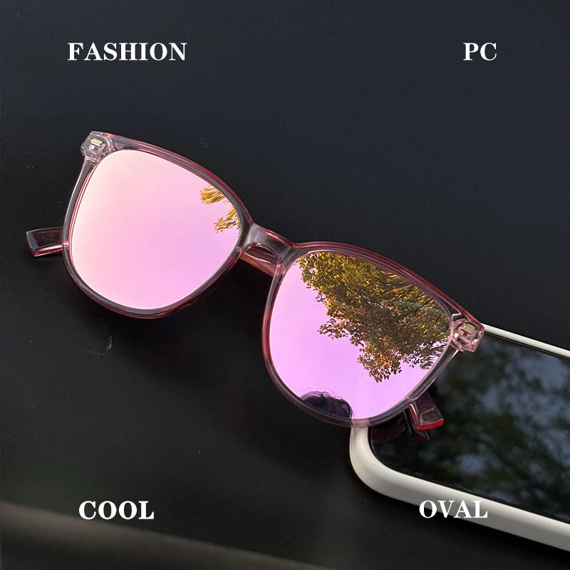 1PCS/2PCS/3PCS Round Women's Polarized Sunglasses - Stylish PC Frame Pink/Blue/Leopard/UV400 Lenses Travel, Driving & Hiking"