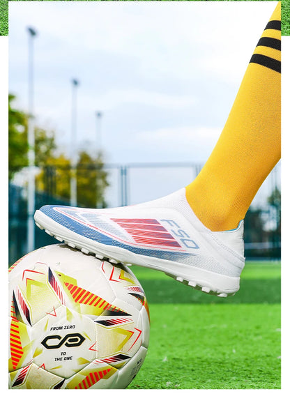 New Men Football Boots ComfortableSoccer Shoes Match Training Boys Non Slip Long Spikes Breathable Adult Cleats Outdoor Sport