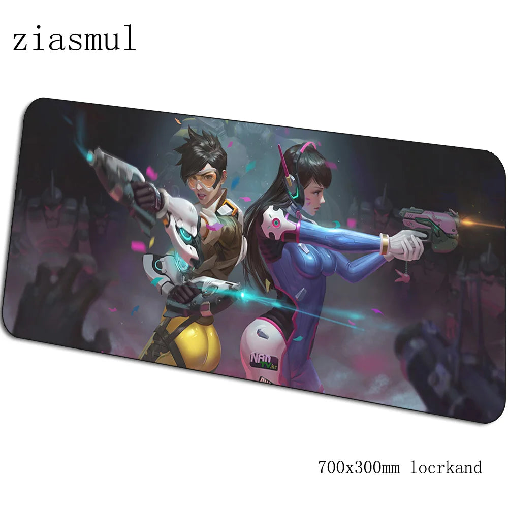 Alfombrilla gamer D.Va 70x30cm XL para ratón gaming, PC y portátil, tapete de escritorio bonito para juegos, regalo de Navidad para gamers, alfombrilla gamepad