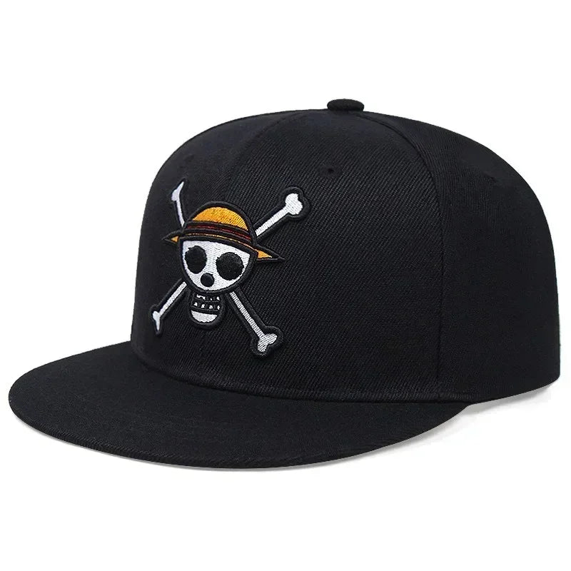 Anime ONE PIECE Fashion Baseball Caps for Men Women Luffy Skull Embroidered Men's Women's Cap Leisure Hip Hop Snapback Hat Gift