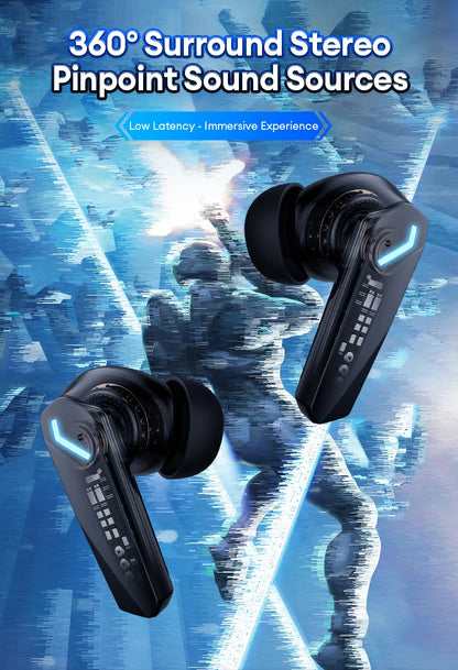 Auricolari wireless Lenovo GM2 Pro TWS Bluetooth 5.3 – Auricolari HD con controllo touch e microfono, cuffie sportive impermeabili