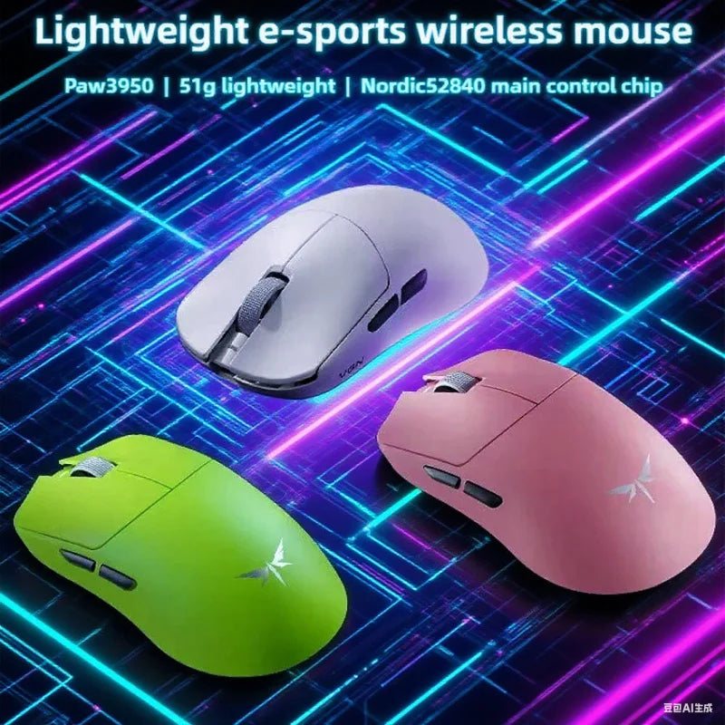 VGN Dragonfly F2 ProMax/Ultra E-Sports-Gaming-Maus 42000DPI 0.125ms für CSGO, Latenz kabelgebunden/kabellos, Dual 8K, 3 Modi, PAW3395/3950
