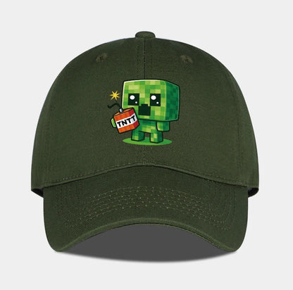 1 Creeper Pattern Baseball Cap | Unisex Hip-Hop Cap, lightweight and form-fitting, perfect for travel and casual wear year-round
