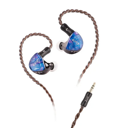 EPZ Q1 Pro Yunshuilan Wired HiFi Bass Earbuds IEM Gaming Earphones with Mic, 10mm Dual Magnetic Driver, Detachable 0.78mm 2-Pin Cable