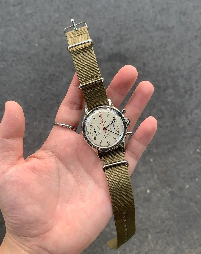 Relógio mecânico masculino Seagull 1963 International Edition Pilot Clock ST1901, cronógrafo retro de pulso, aviação da Força Aérea, novo