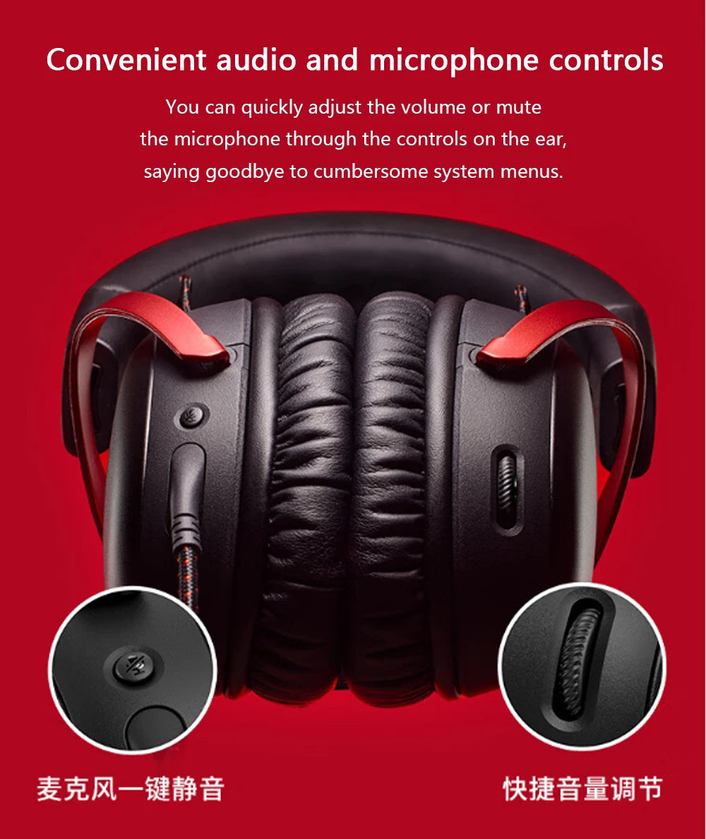 Auriculares gaming con cable HyperX Cloud III con audio espacial DTS X, transductores de 53mm y micrófono con cancelación de ruido – Auriculares gaming USB y 3.5mm para PC, PS5, Xbox y Switch