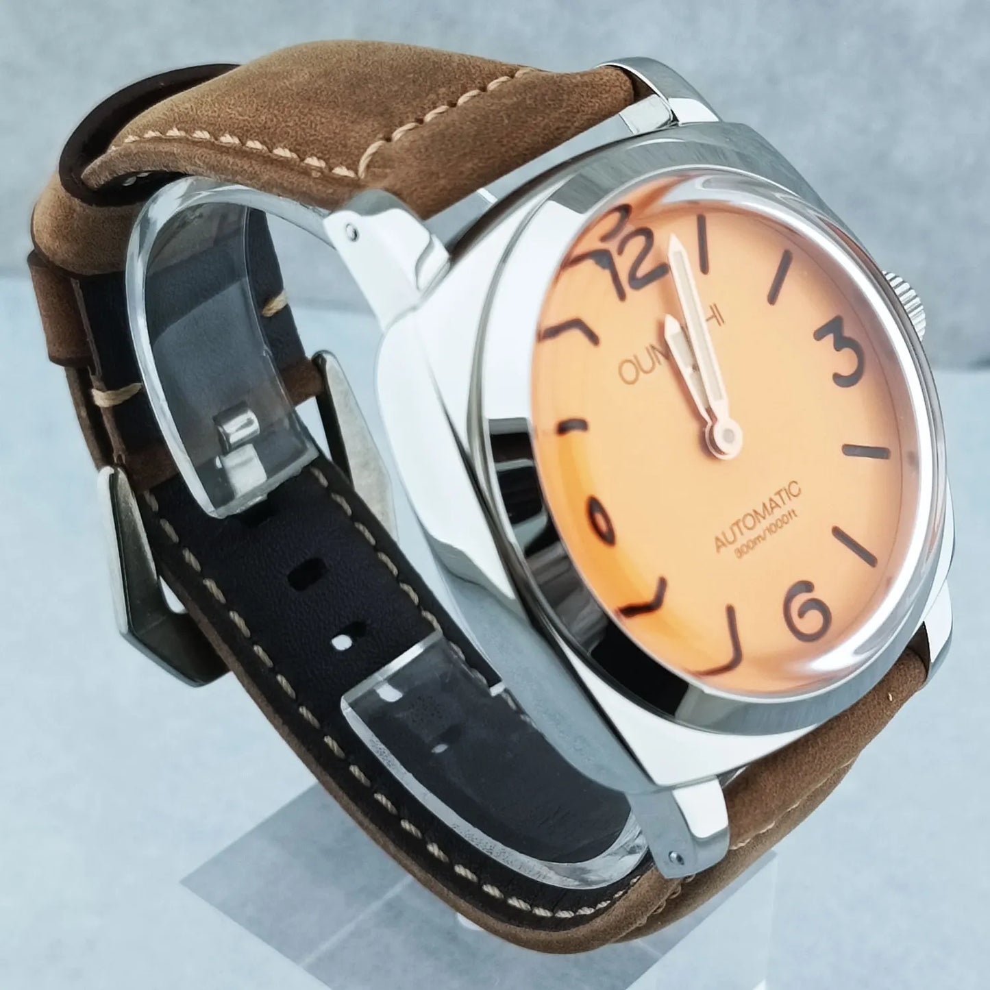 46mm Men's Watch Manual Winding Seagull ST3600 Movement Sapphire Glass Waterproof 316L Stainless Steels Custom Watch