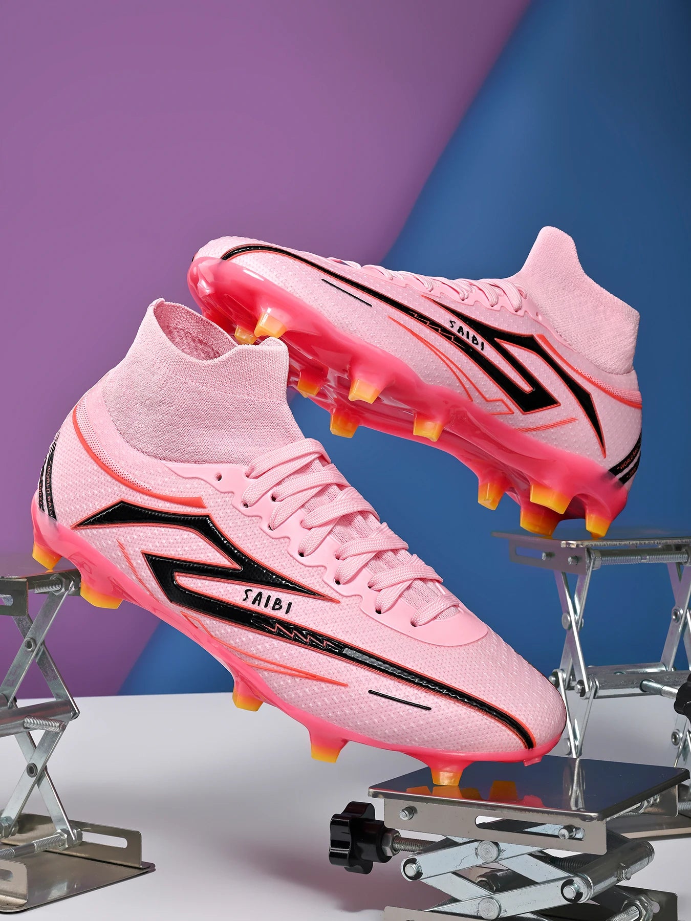 High Performance AG FG Football Boots PU Hybrid Fabric Upper TPU Strong Grip Sole Cost-effective Men Women Grass Football Shoes