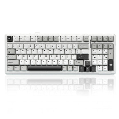 Teclado mecánico AULA F99 Bluetooth 5.0/2.4G inalámbrico/con cable, teclado gaming con montaje gasket de 99 teclas, personalizable