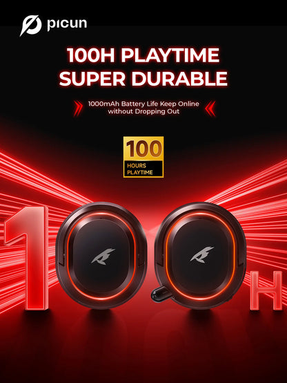 Cuffie da gaming wireless Picun G2 Bluetooth 5.3 – audio surround 7.1, microfono ENC, batteria 100H, cuffie a bassa latenza per PC, PS5, PS4, Switch e dispositivi mobili