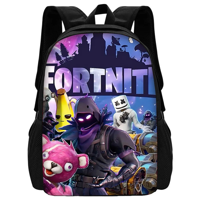 Nuovo zaino per bambini FortniteS alla moda, per ragazzi e ragazze, regalo di compleanno per studenti, borsa scuola unisex, zaino da campeggio resistente