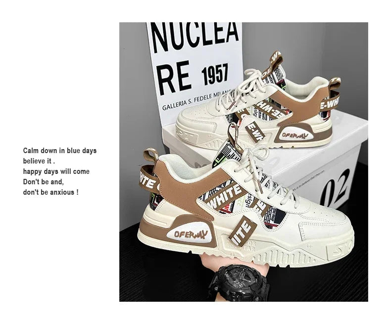 New Skateboard Men's Shoes Summer Sneakers Leather Casual Fashion Outdoor Running Sports Hiking Tennis Platform Designer Luxury