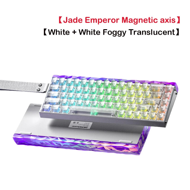 Teclado Mecânico Gaming AULA HERO 68 HE com Eixo Magnético RT, Iluminação RGB com Fio, Taxa de Polling 8K e Gravação Lateral