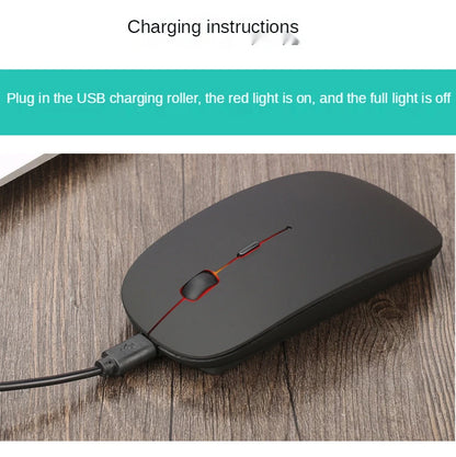 New Charging Type-c Wireless Mouse +USB Dual Receiver Mute Ergonomic Design 1000/1200/1600 Three-speed DPI