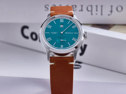 Milifortic 38MM Minimalist Jumping Hour Auto Watch Man R088 Sapphire Crystal 10ATM Vintage Stainless Steel Mechanical Watches